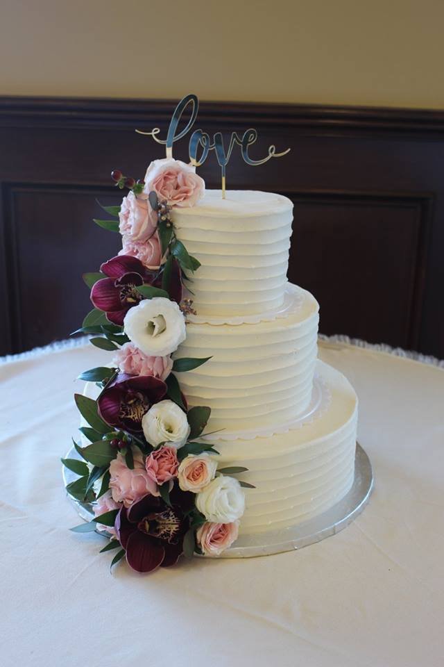 Autumn Rose Wedding Cake — Delectably Mine