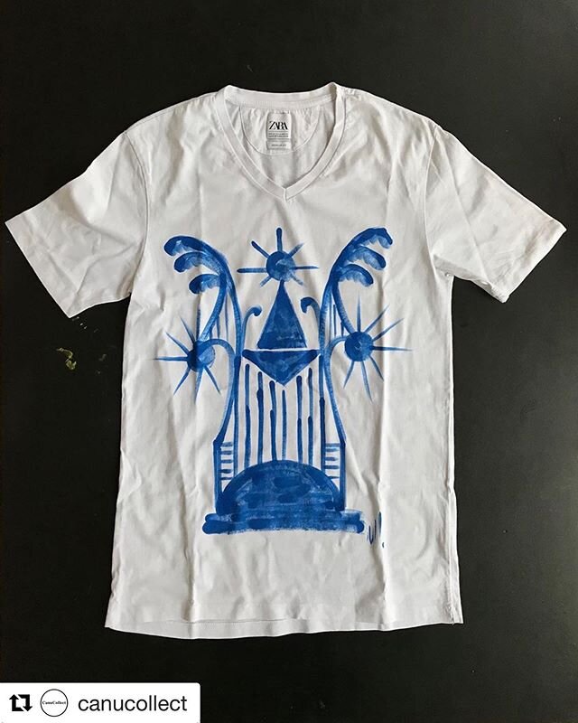 Happy to introduce Ritual T-Shirt, one-off hand-painted, available at CanuCollect E-Shop link in bio☝️ #tshirt #artistdesigned #blu #ritualtshirt #oneoff @manuelcanu