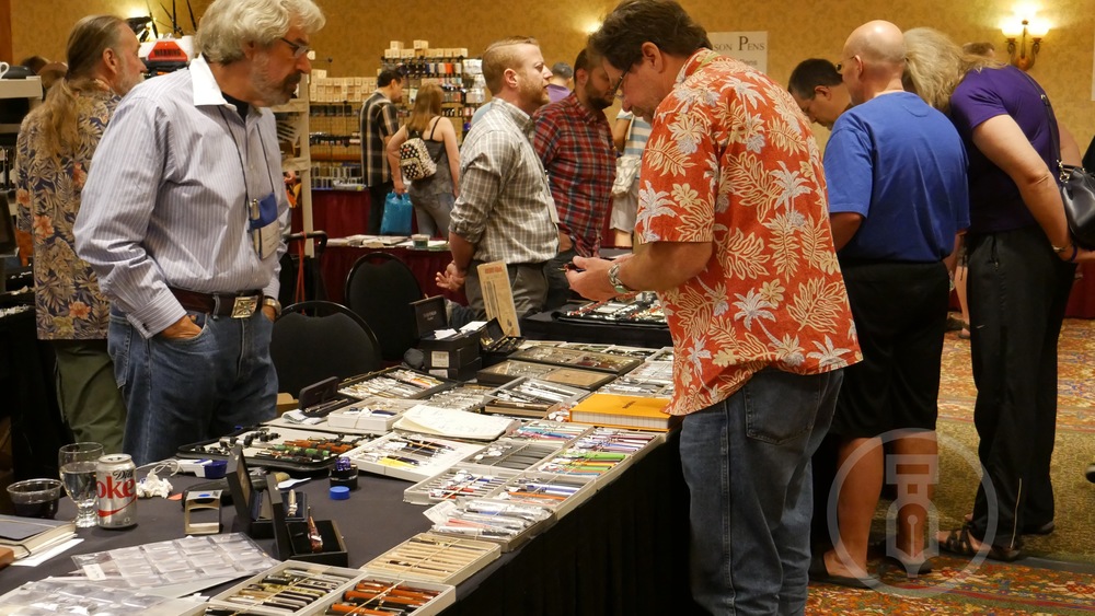 Greg Liverman checking out some pens.