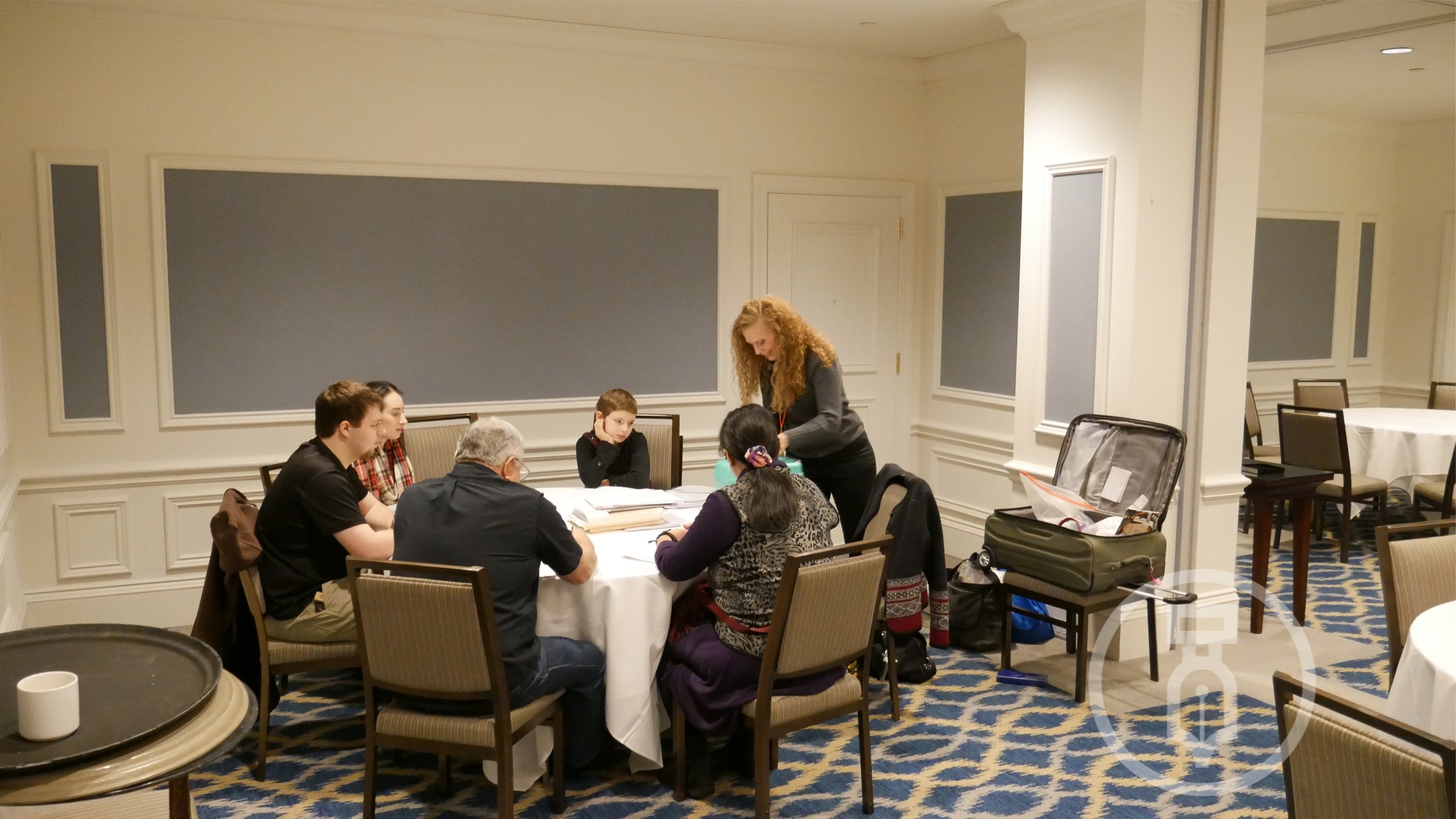 Deborah Basel giving a Cursive Writing class.