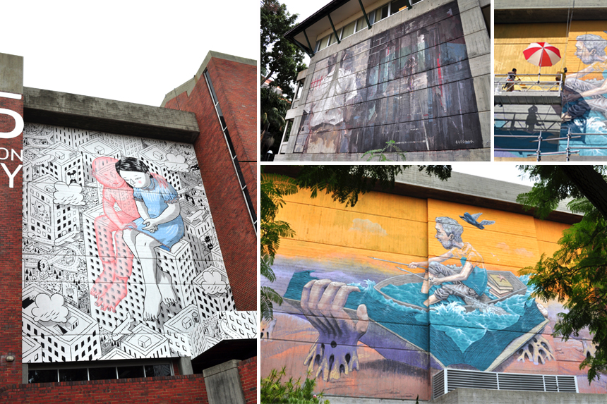 Left: Millo | Top Middle: Borondo | Top Right & Bottom Right: Rastam Qbic
