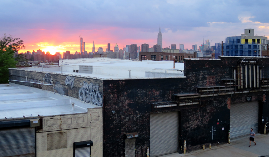 Elsewhere in Brooklyn - loved this shot of the sunset over Manhattan taken from the Northern Territory rooftop