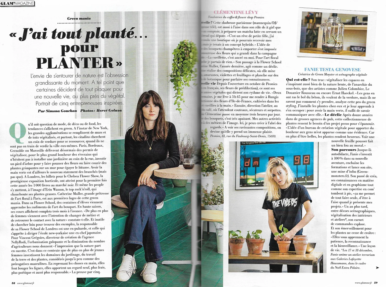 01/17. GLAMOUR. J'ai tout planté... pour planter.