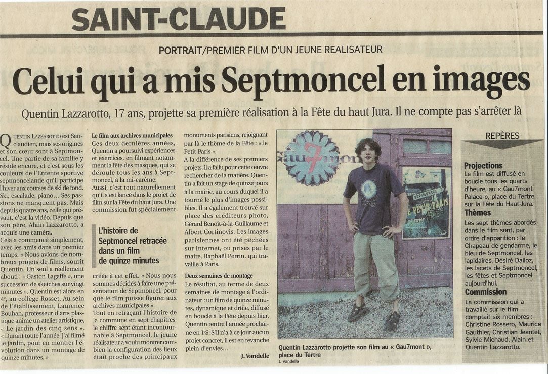 Celui qui a mis Septmoncel en images