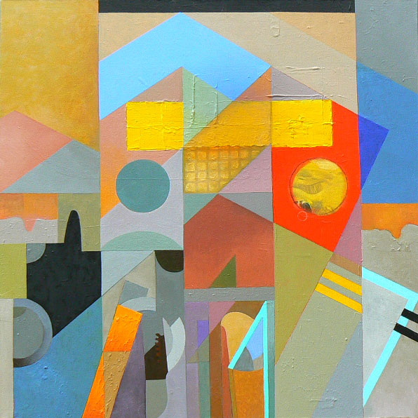 Composition with Leaning Red