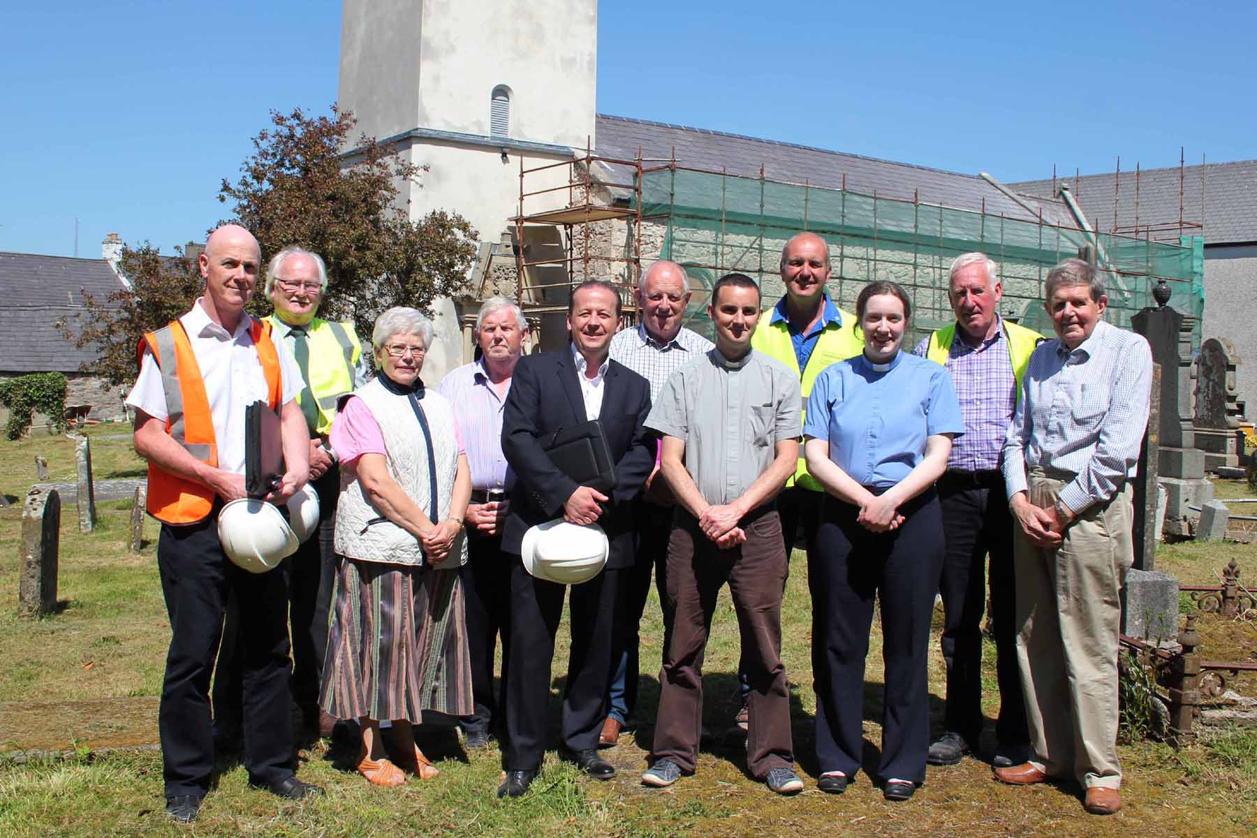 MPA team with committee members of St. John's Church, Castlederg