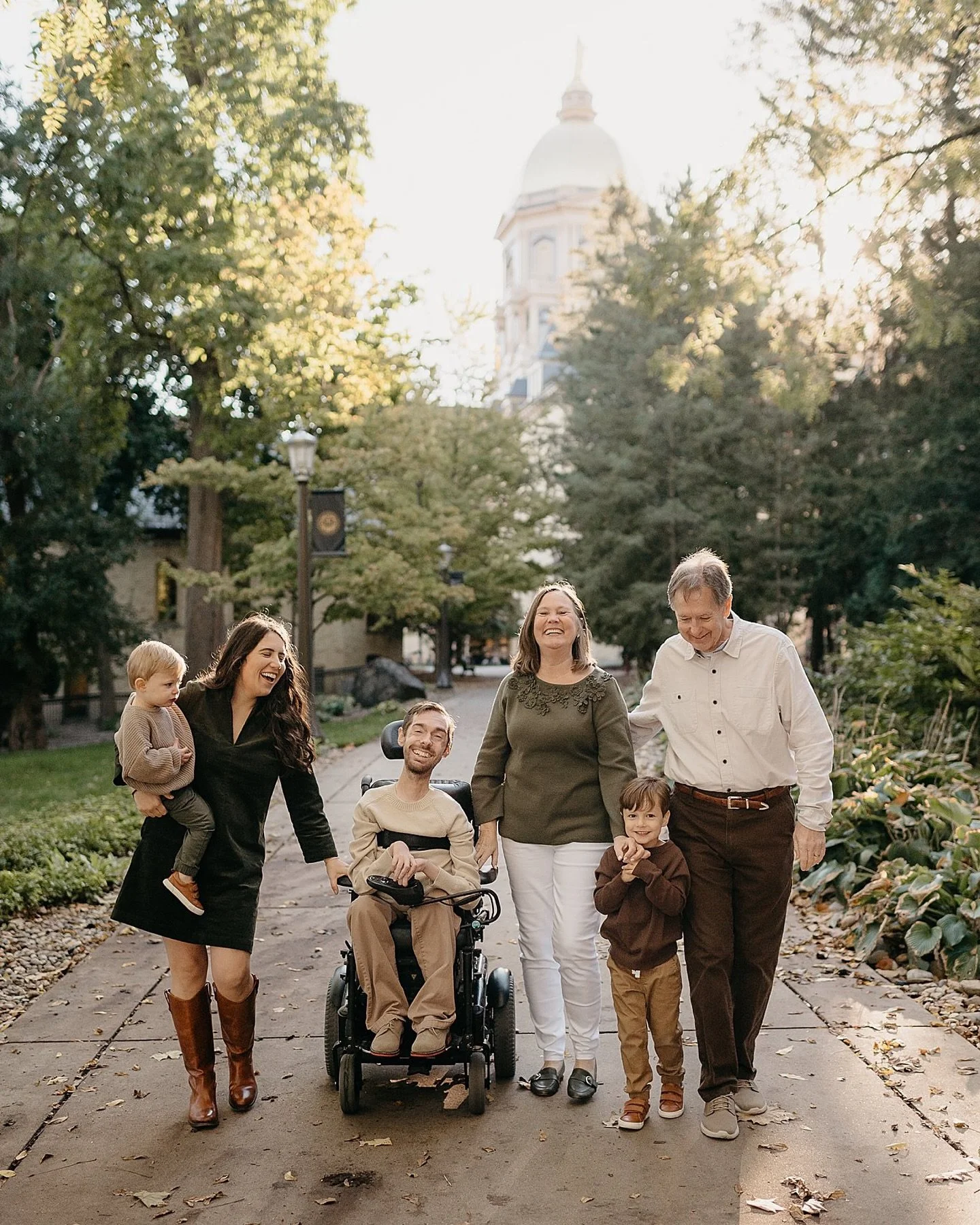 I met this wonderful family last year, while they were visiting @notredame. They come a few weeks a year, to visit Matt&rsquo;s alma mater and take in all the exciting sights and sounds around campus &hellip; including football games! Such a wonderfu