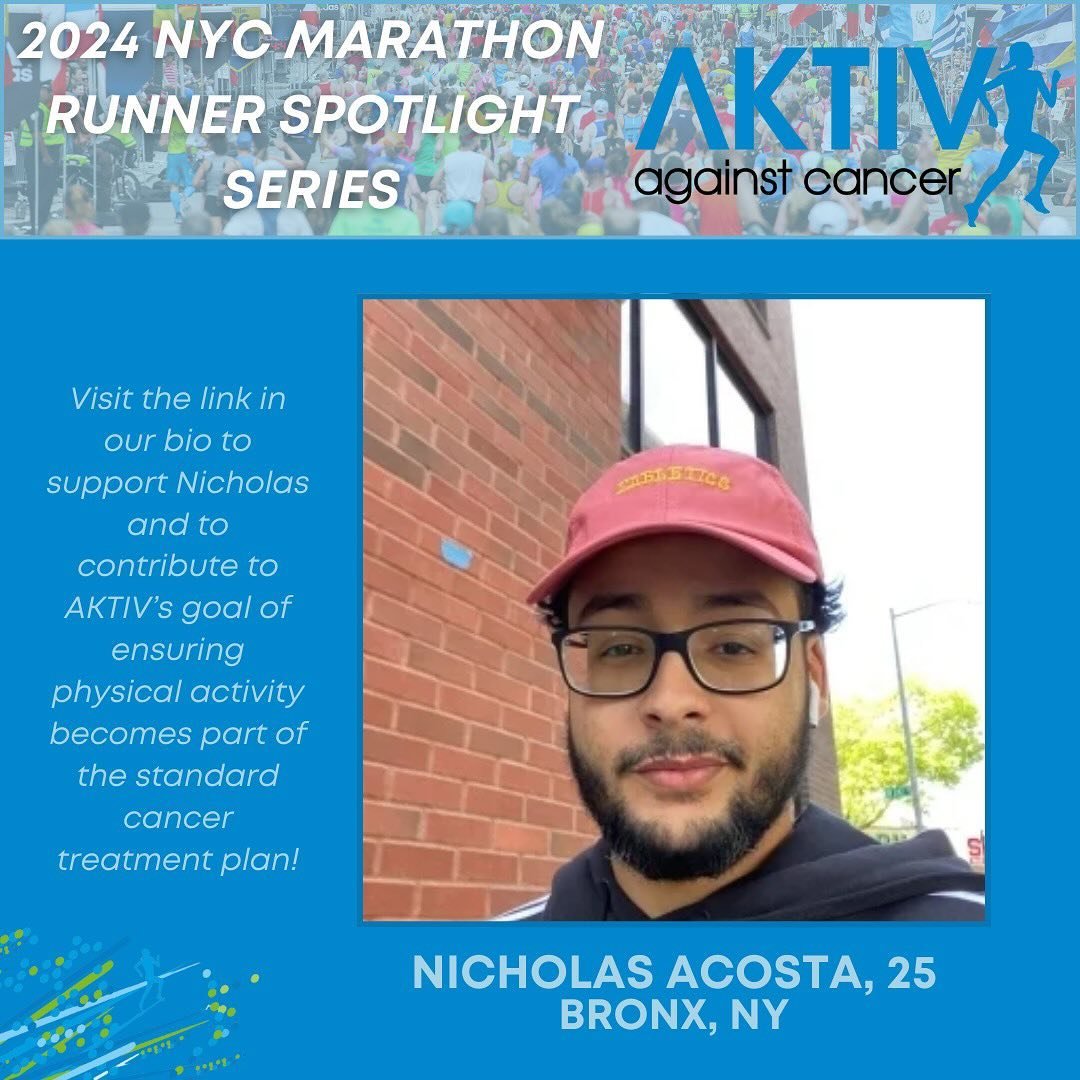 Next up on our Runner Spotlight series is Nicholas! We are so excited to have him on the team and to see him cross the finish line after running the streets of the city where he calls home.

Swipe left to learn more about Nicholas and click the link 