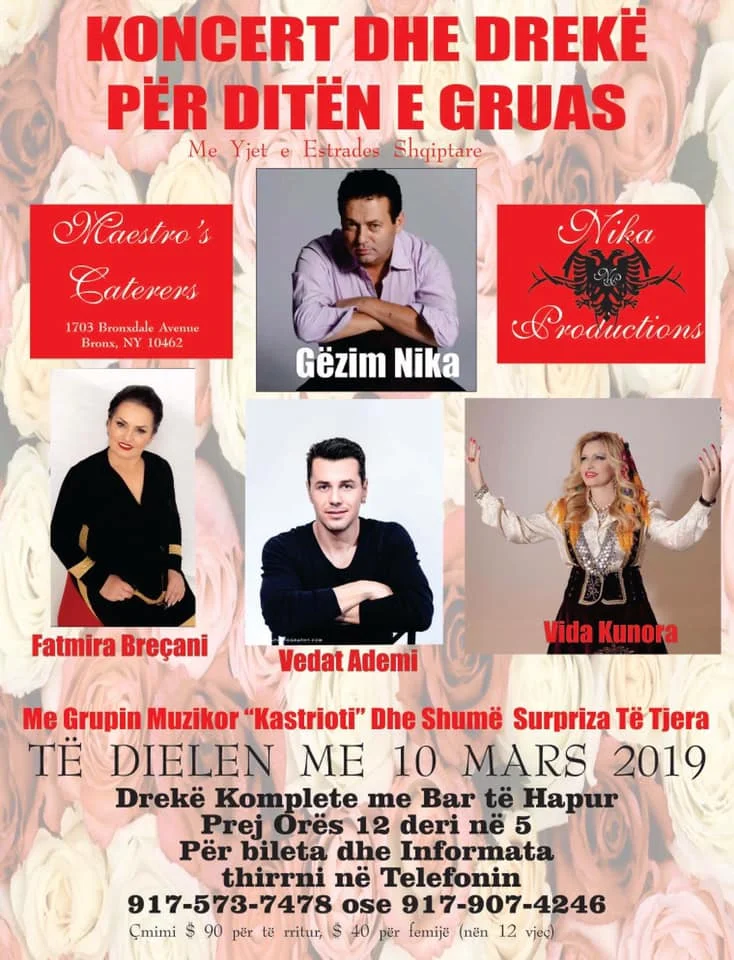 Koncert per Diten e Gruas New York - 10 Mars 2019