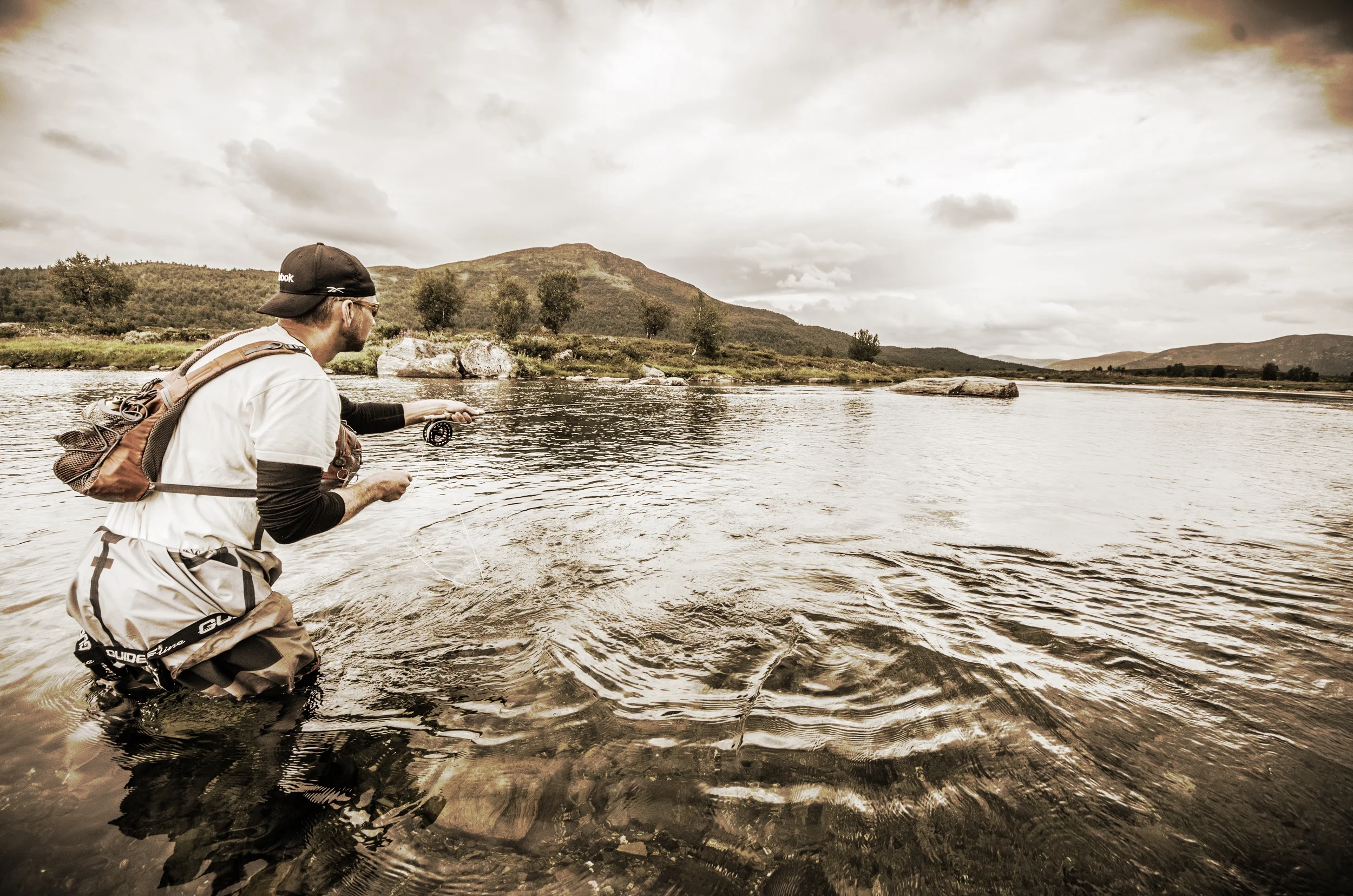 Trying to catch a trout.jpg