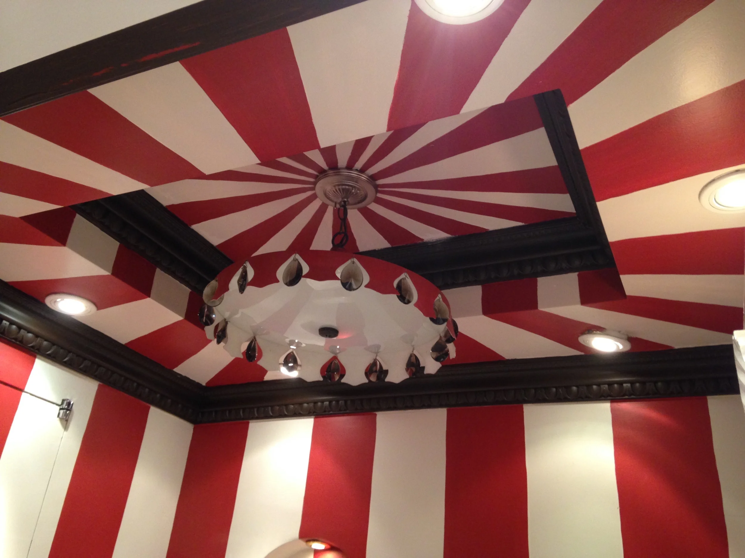 Tented powder room