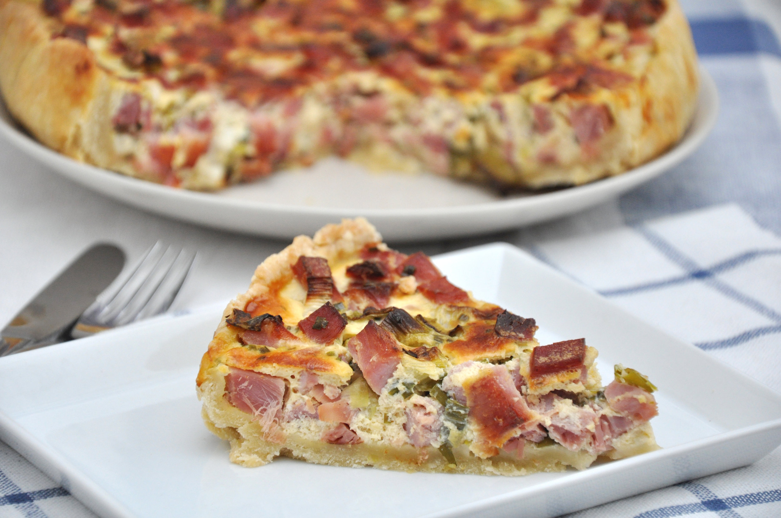 Quiche (bacon, onion, leek and cheese)