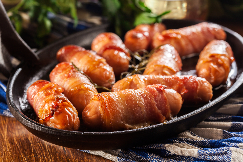 Bacon Wrapped Sausages