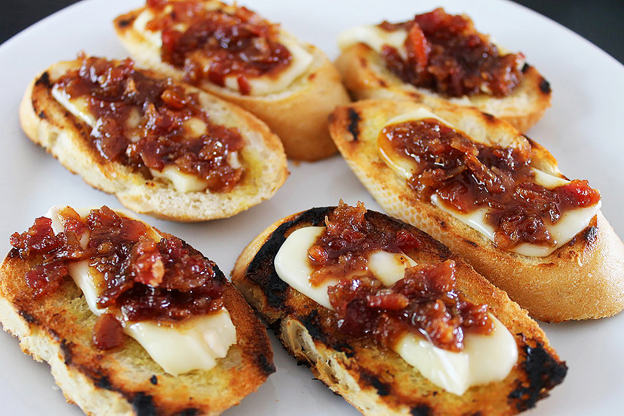 Smoked Bacon Jam and Brie
