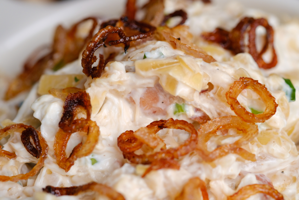 Caramelized Onion and Bacon Crab Dip