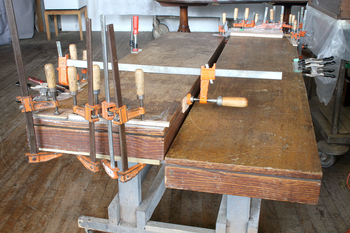 Benches during veneer stabilization