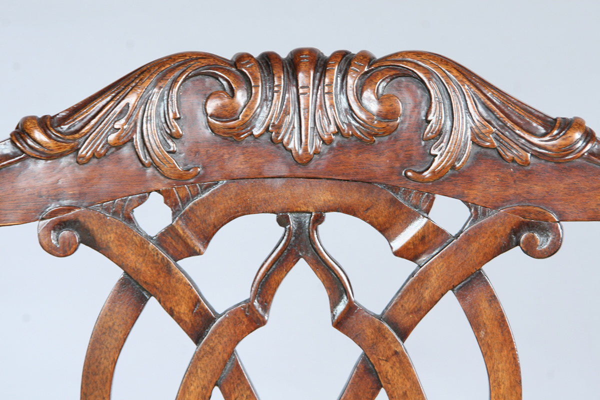 Chippendale chair after fabrication (detail)
