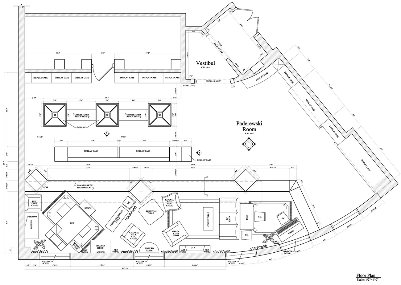 Floor plan and furniture layout