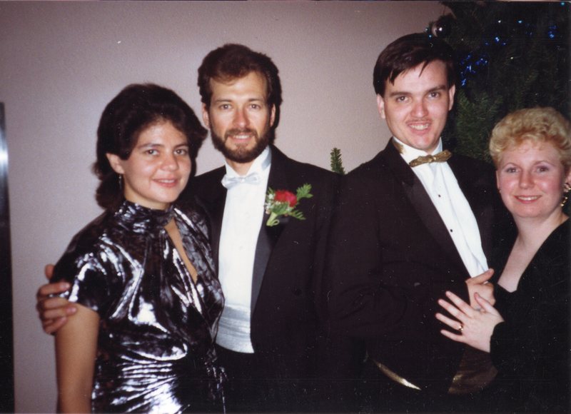 Theresa and Craig Congdon, Ray and Tina Herrera - 1989 AIS Christmas party