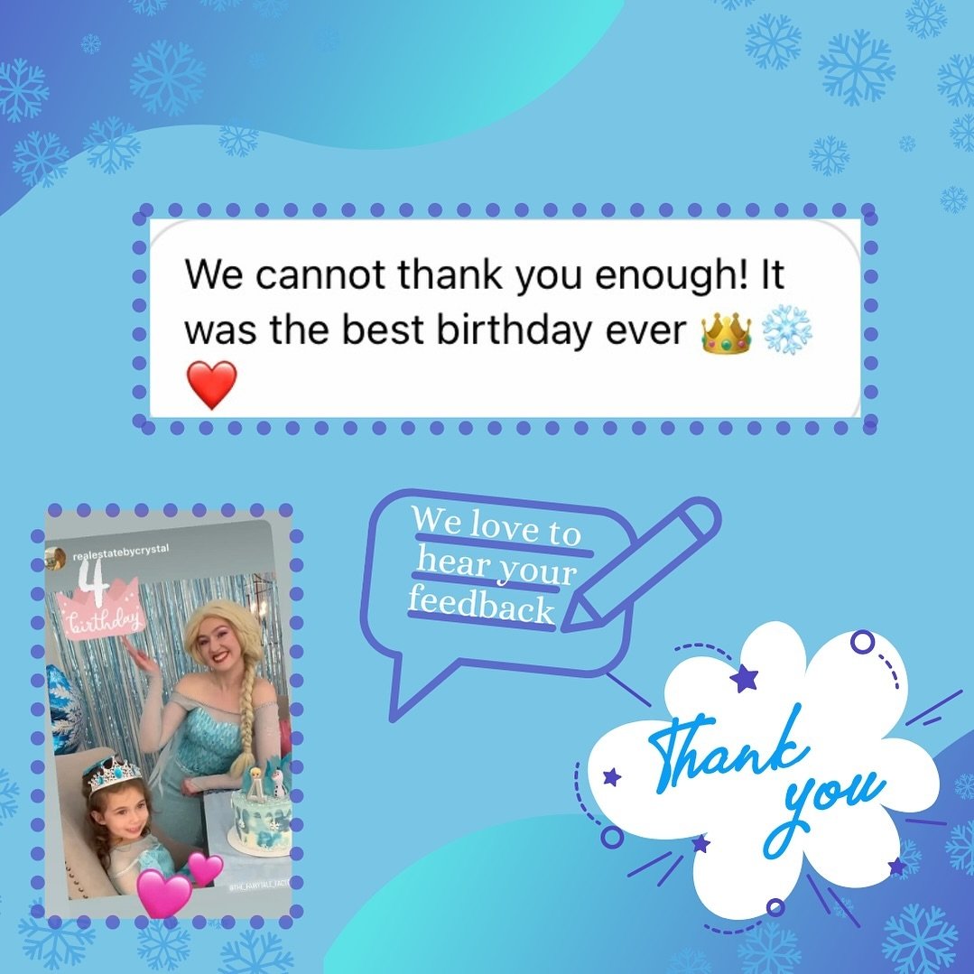 ❄️Elsa had a magical time with some of her most cherished Princess friends!❄️

We appreciate the feedback! 
Thank you!

www.fairytalefactory.ca - link also in bio

#thefairytalefactory #elsaparty #frozenparty #icequeen #snowqueen #bffs❤️ #review #pos