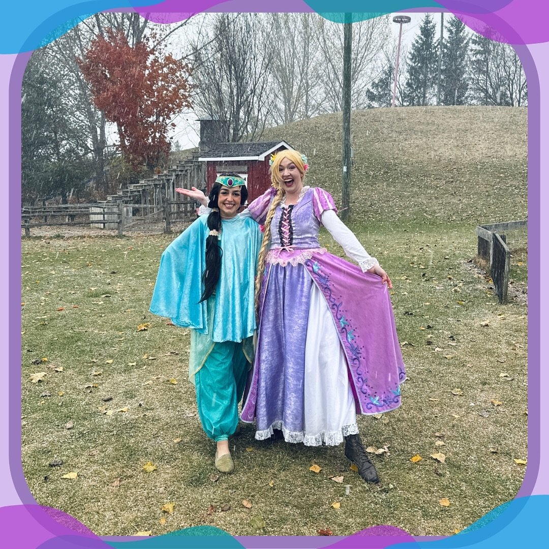 In Hail or In Sunshine, these Princesses ALWAYS have a Good Time!😆🎉

Join Jasmine &amp; Rapunzel tomorrow (Sunday October 27th) for two more shows - 11AM &amp; 1:30PM

Tickets online or at the booth @brooksfarms 

#princesses #jasmine #rapunzel #sp
