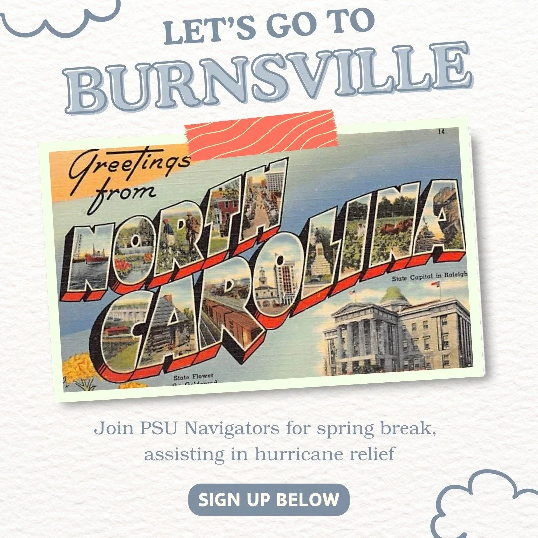 No spring break plans🏝?! Join us March 7-14, for a week of service and fun! We will be heading to Burnsville North Carolina to assist in home rebuilding and we would love to see you there! 🏡🛠

Sign up here: 
https://docs.google.com/forms/d/e/1FAIp