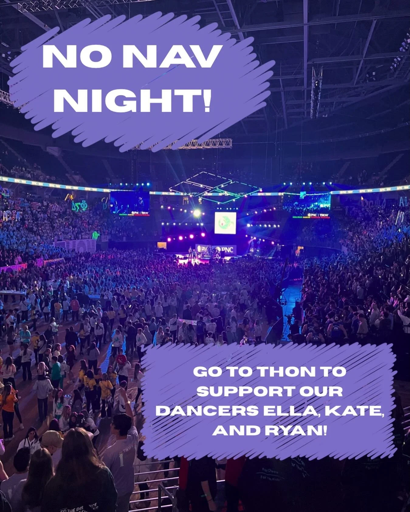 NO NAV NIGHT THIS WEEK!
We will be meeting in the creamery parking lot at 7 on Friday, to walk over to the BJC together 🚶🚶&zwj;♀️🚶🚶&zwj;♀️
GO TO THON!!!! FTK 💠