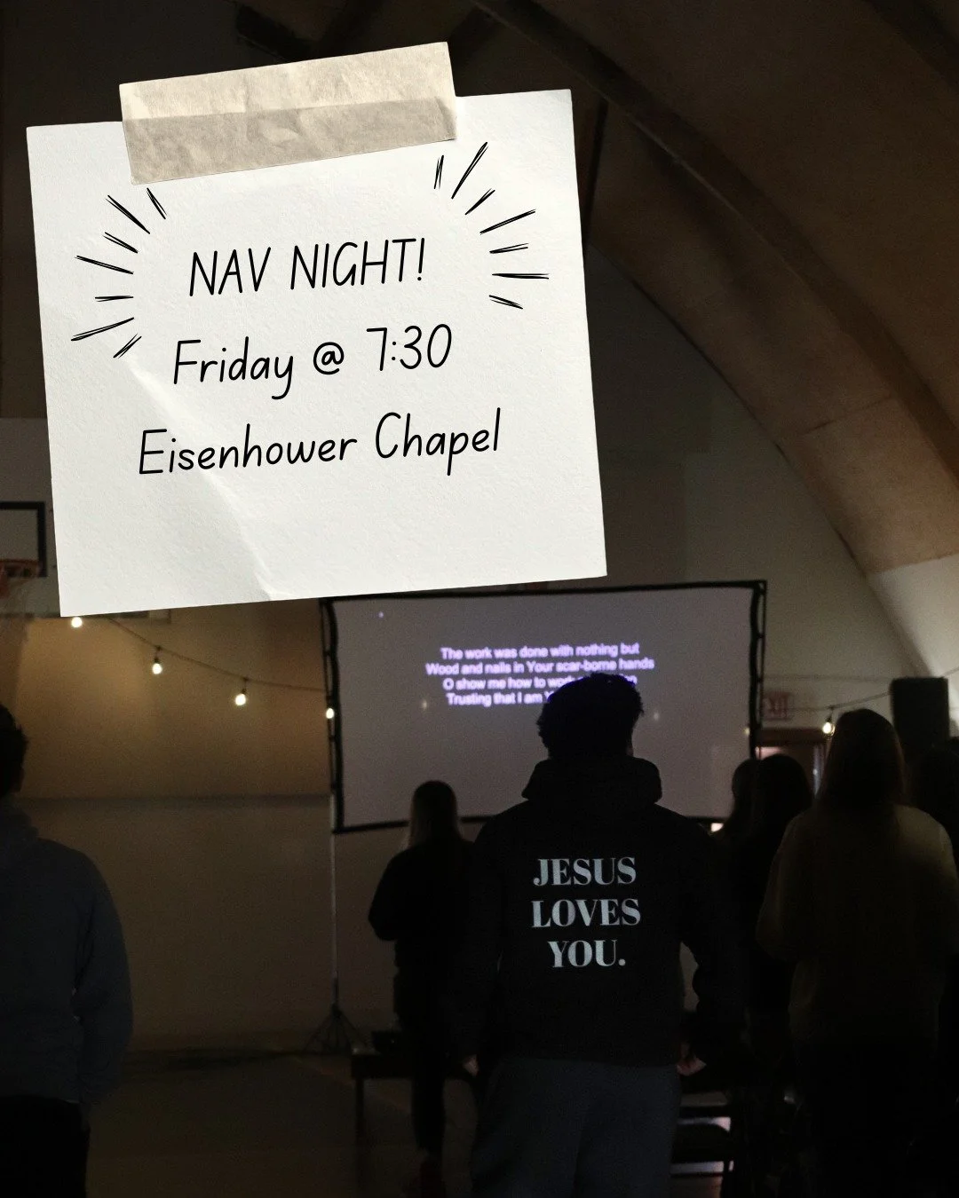 NAV NIGHT TONIGHT!!!
Friday. Tonight. 7:30. Eisenhower Chapel. After? Bowling. Lit. Crazy. Movie.
SEE YOU THERE!!!!