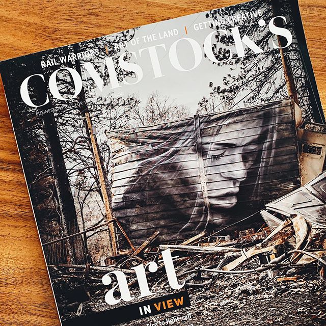 The @comstocksmag May issue is out, and as you can see from the cover it&rsquo;s such a good one. This issue includes a series of 14 murals on the ruins of the Camp Fire in Paradise; a must see. Also inside the mag is a story about a #Sacramento danc
