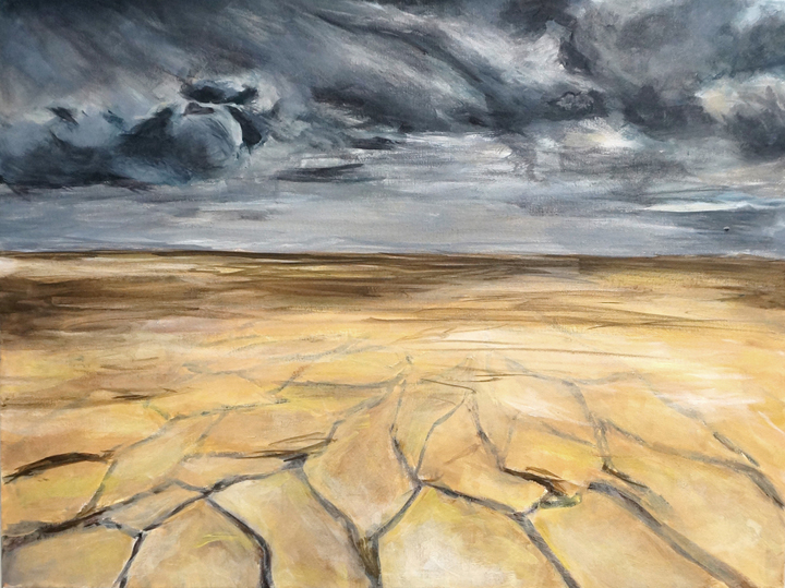 Cracked drought rain landscape painting Kaitlin Merchant Davison kdmerchant.jpg