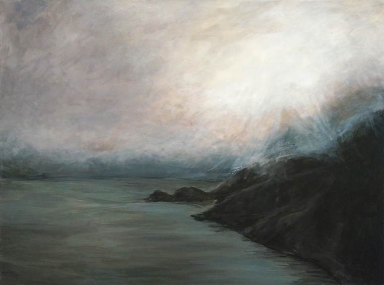 Misty Seascape landscape painting skyscape seascape misty atmospheric Kaitlin Merchant Davison kdmerchant.jpg
