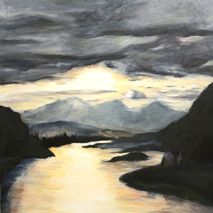 Montana Mountains Empowerment Freedom Dignity landscape painting skyscape Kaitlin Merchant Davison kdmerchant.jpg