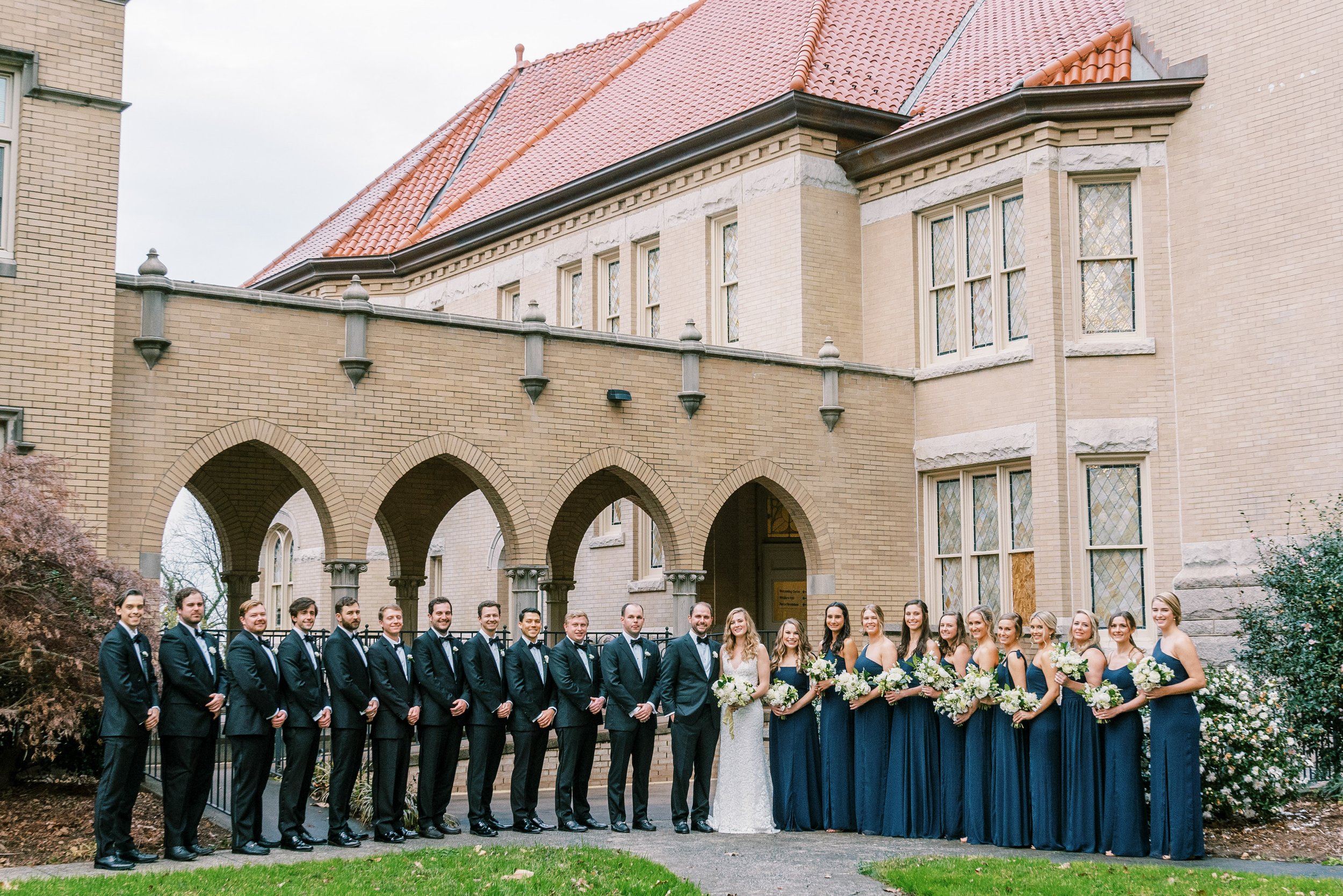 Bridesmaids and Groomsmen Duke Memorial Wedding at The Cotton Room Durham NC Fancy This Photography