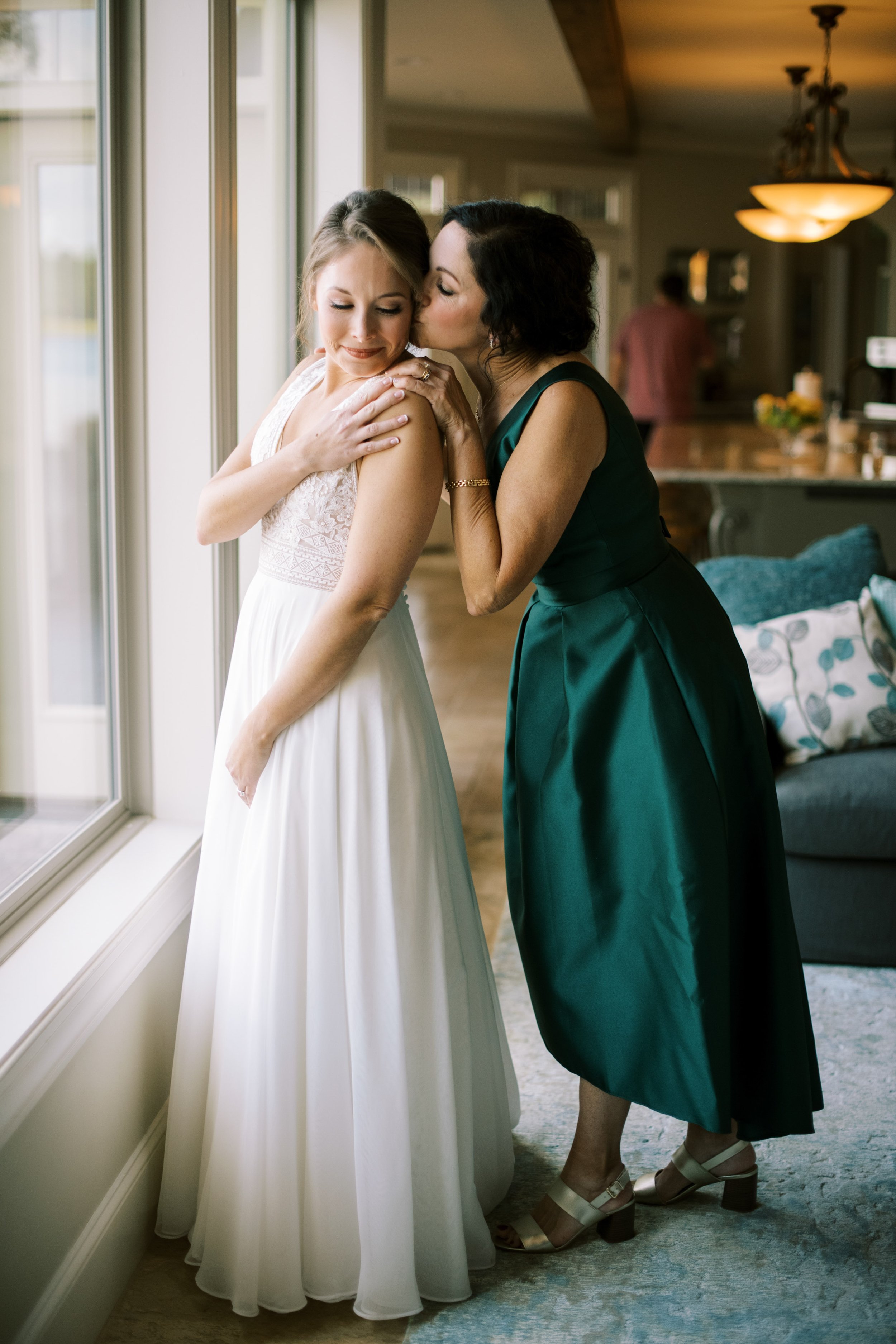 Bride and Mother Lake Gaston Wedding by NC Wedding Photographer Fancy This Photography 