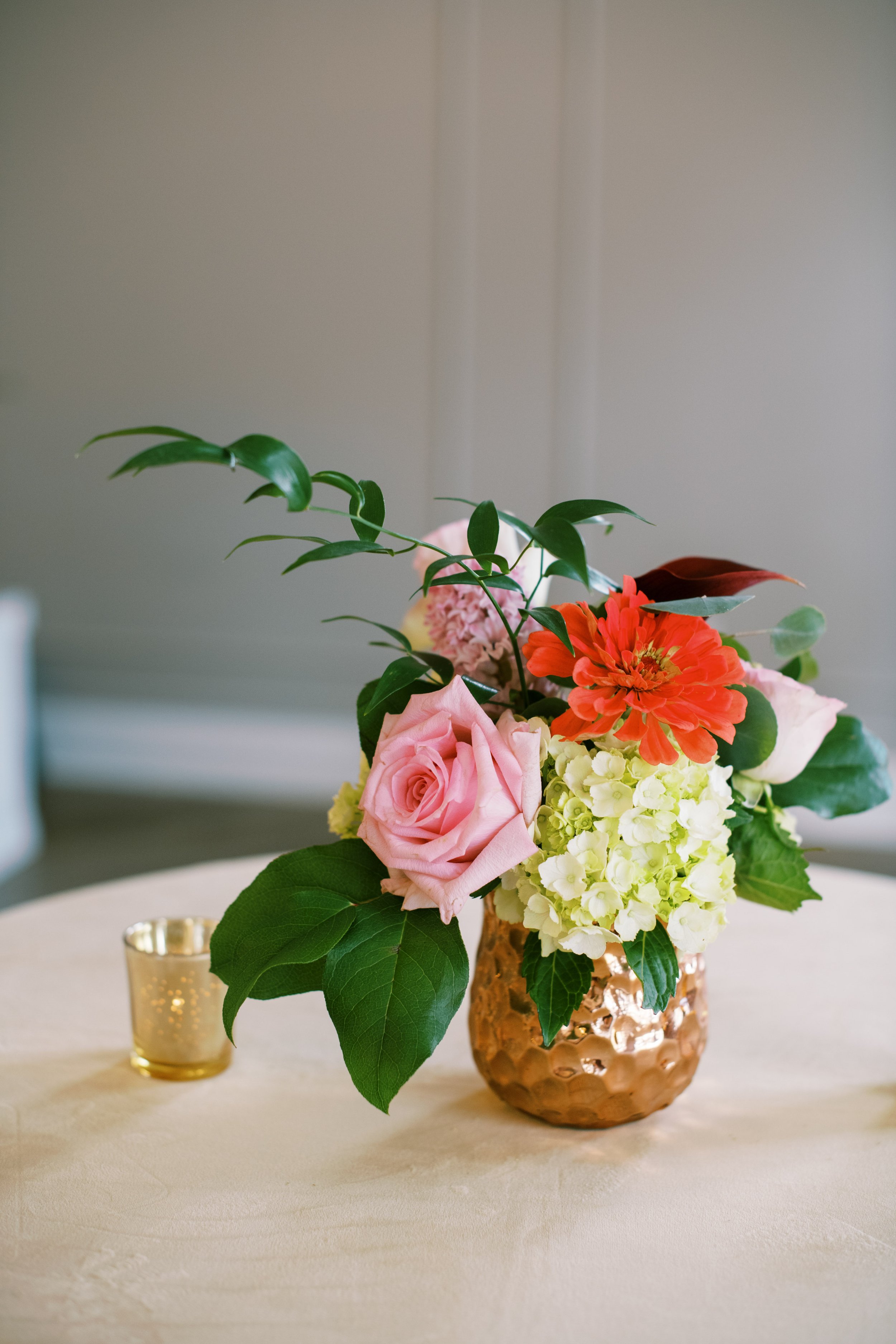 Floral Arrangement Colorful Wedding Inspiration at The Bradford NC Wedding Venue Fancy This Photography