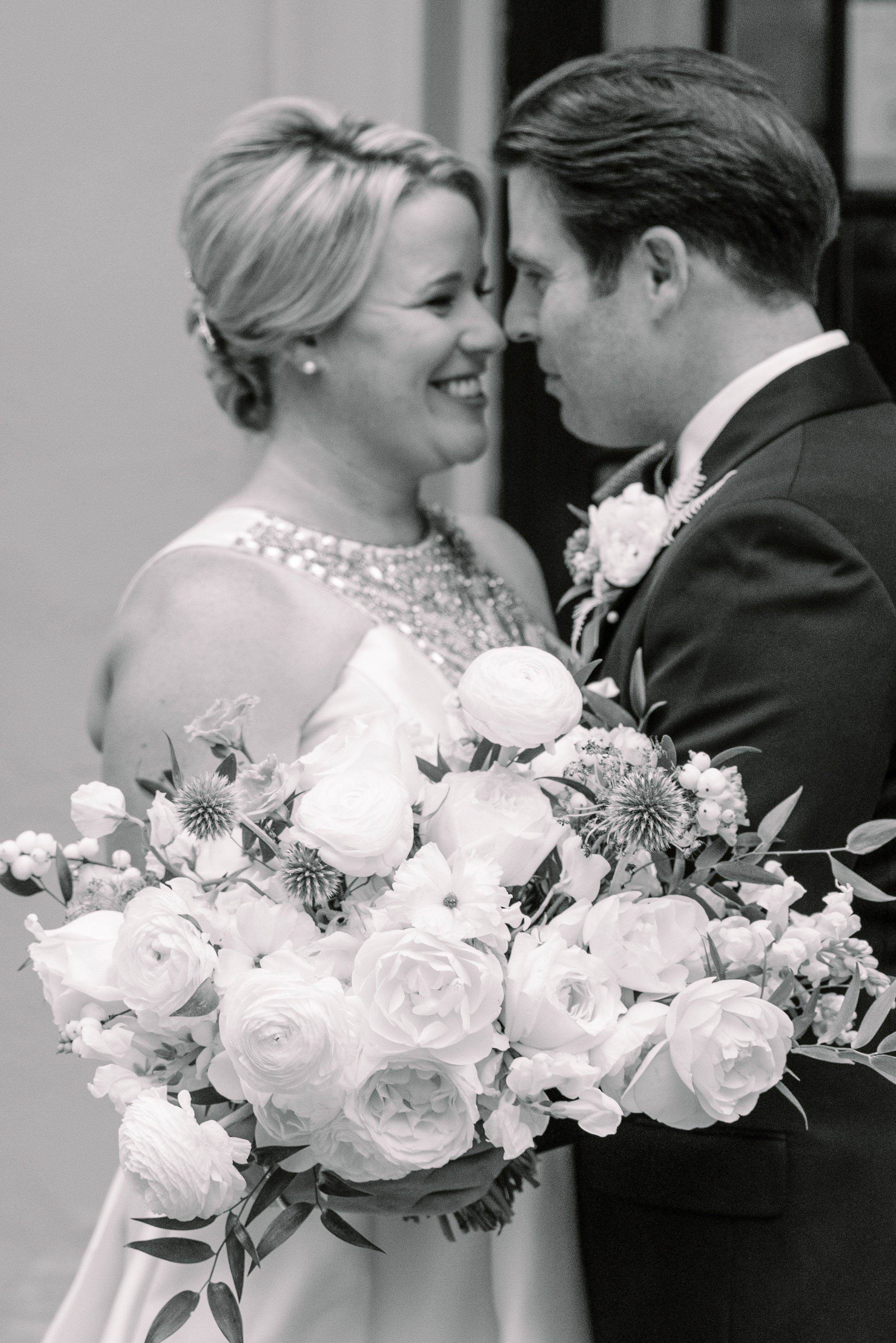 Black and White Bride and Groom Bouquet The Carolina Inn Chapel Hill Wedding Fancy This Photography