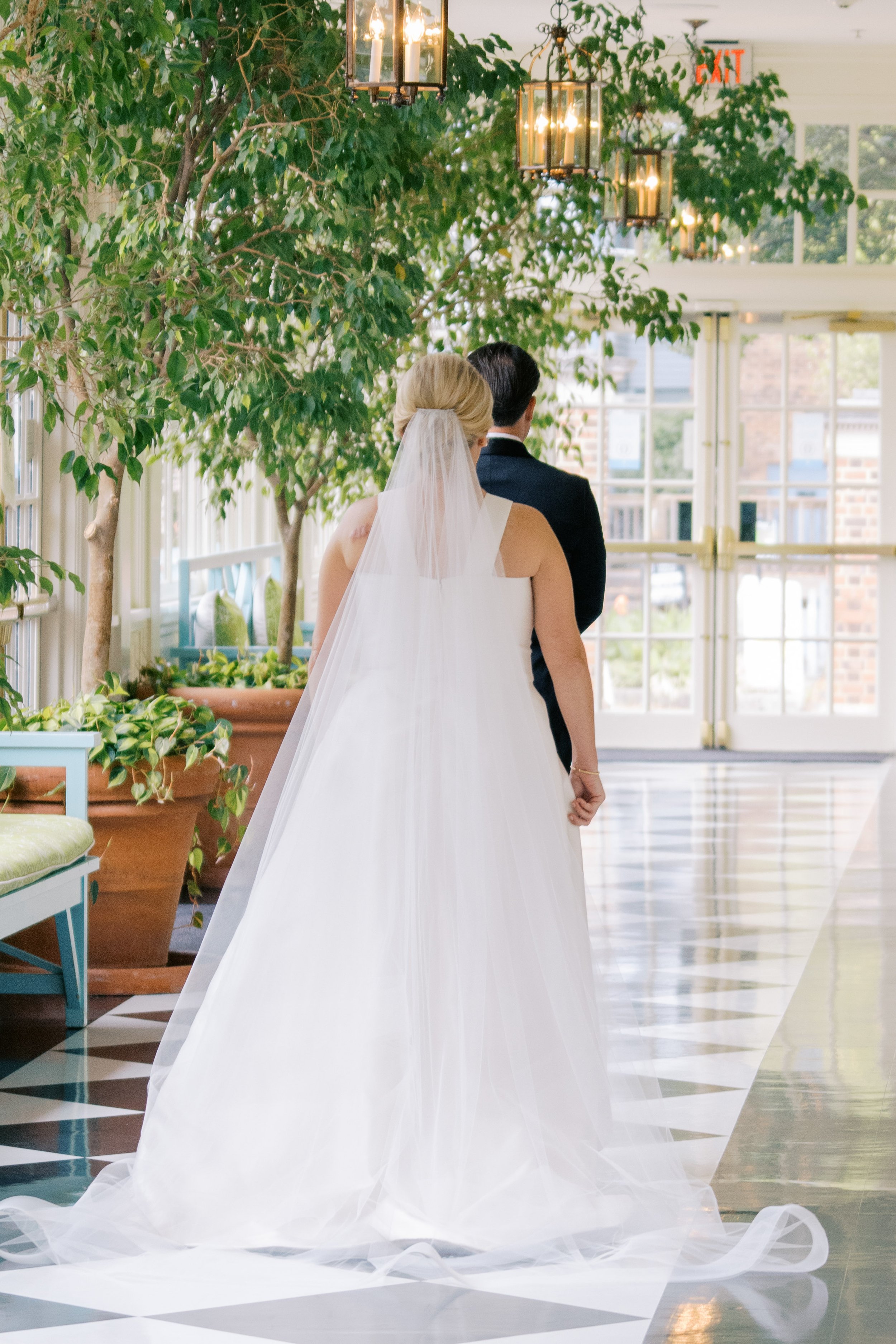 Bride First Look The Carolina Inn Chapel Hill Wedding Fancy This Photography