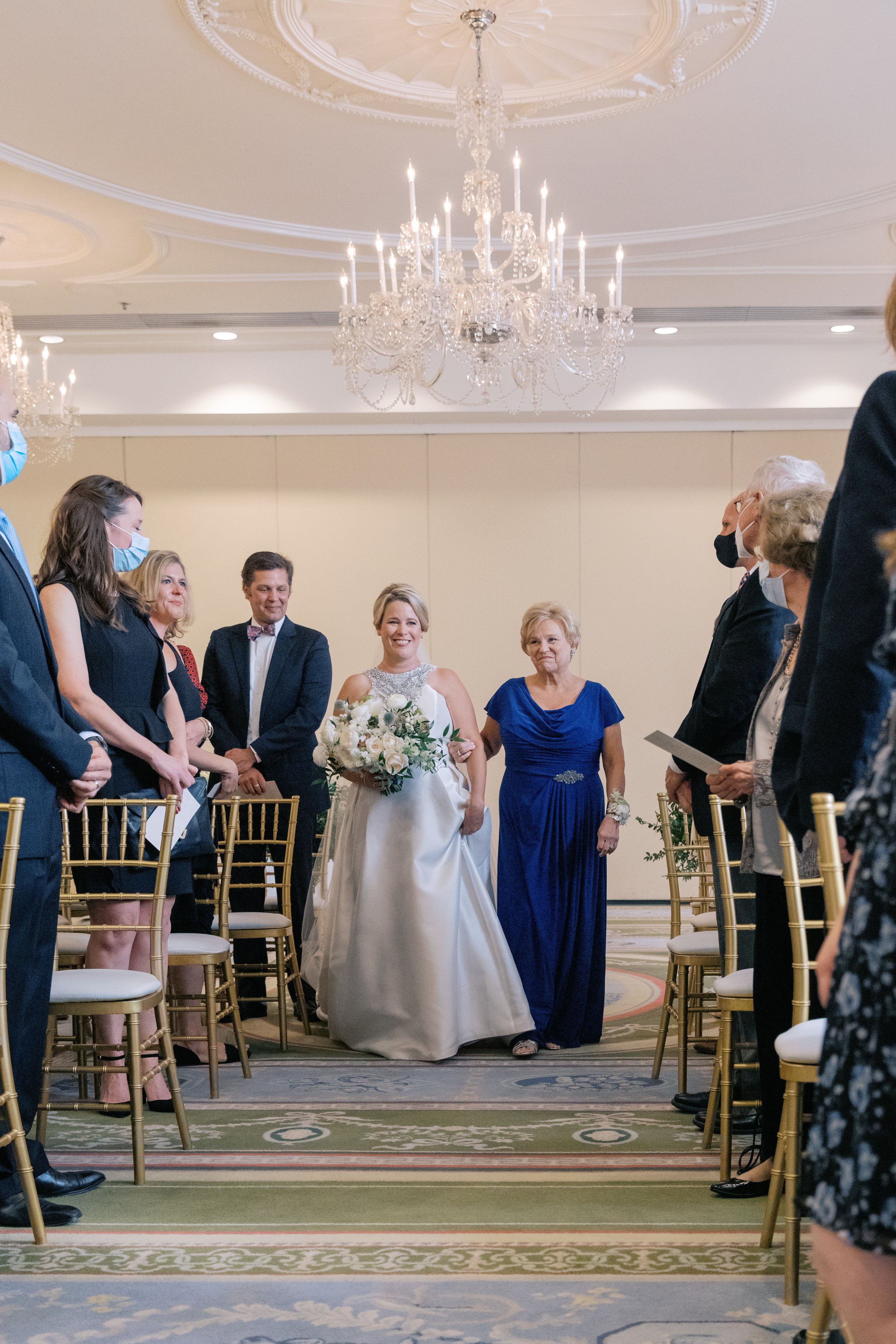 Bride and Mother Ceremony The Carolina Inn Chapel Hill Wedding Fancy This Photography