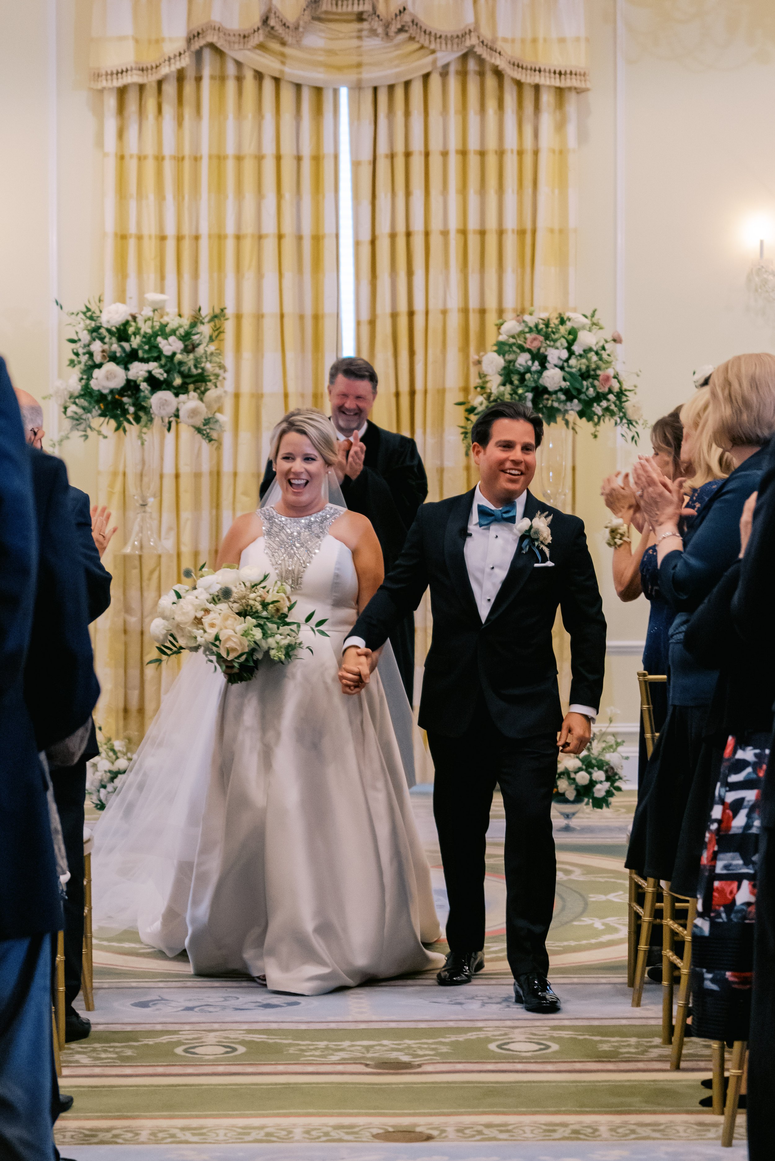 Newlyweds Recessional The Carolina Inn Chapel Hill Wedding Fancy This Photography