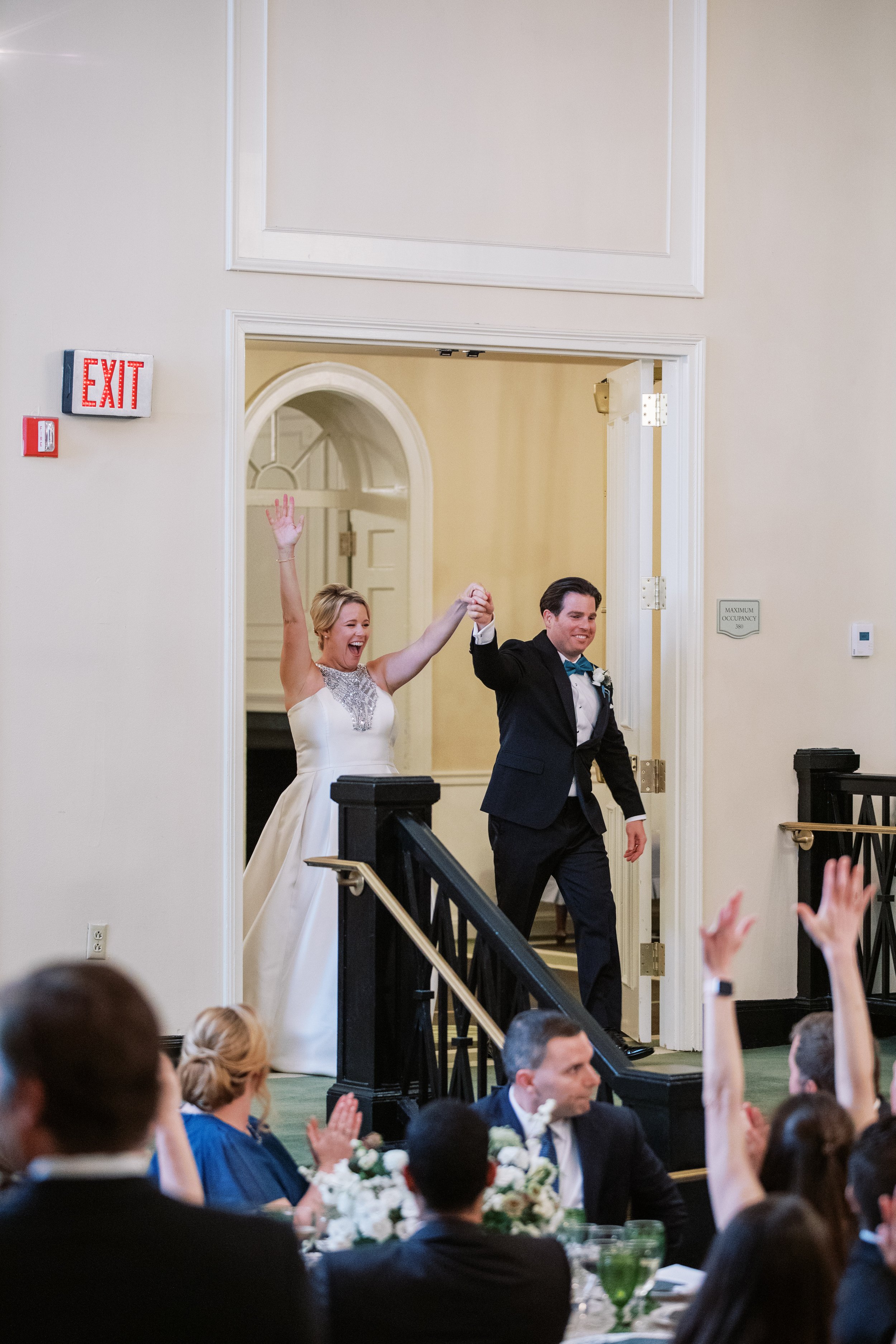 Reception Entrance Bride and Groom The Carolina Inn Chapel Hill Wedding Fancy This Photography