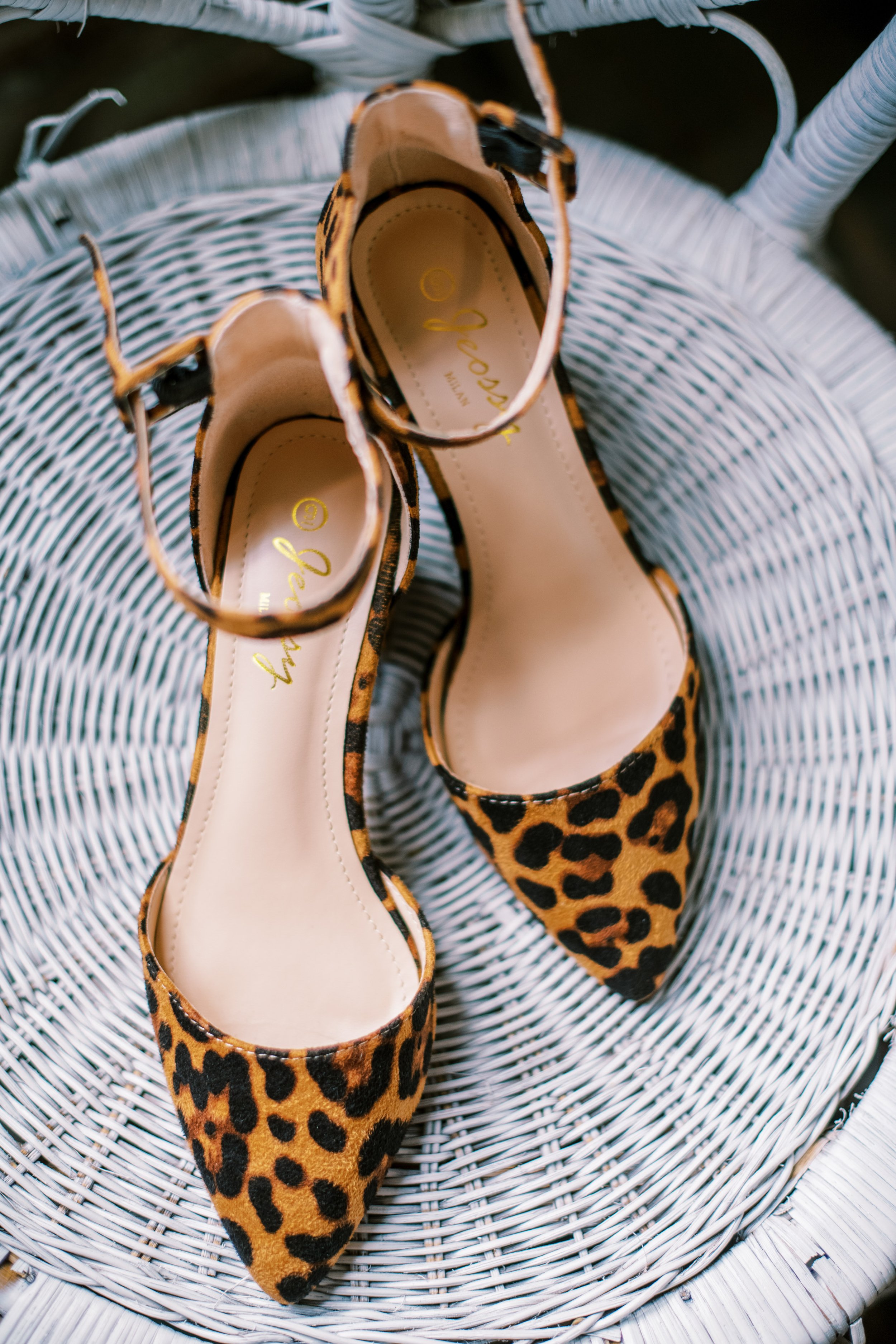 Cheetah Print Bridal Shoes Wedding at The Bottle Factory Monroe NC Fancy This Photography