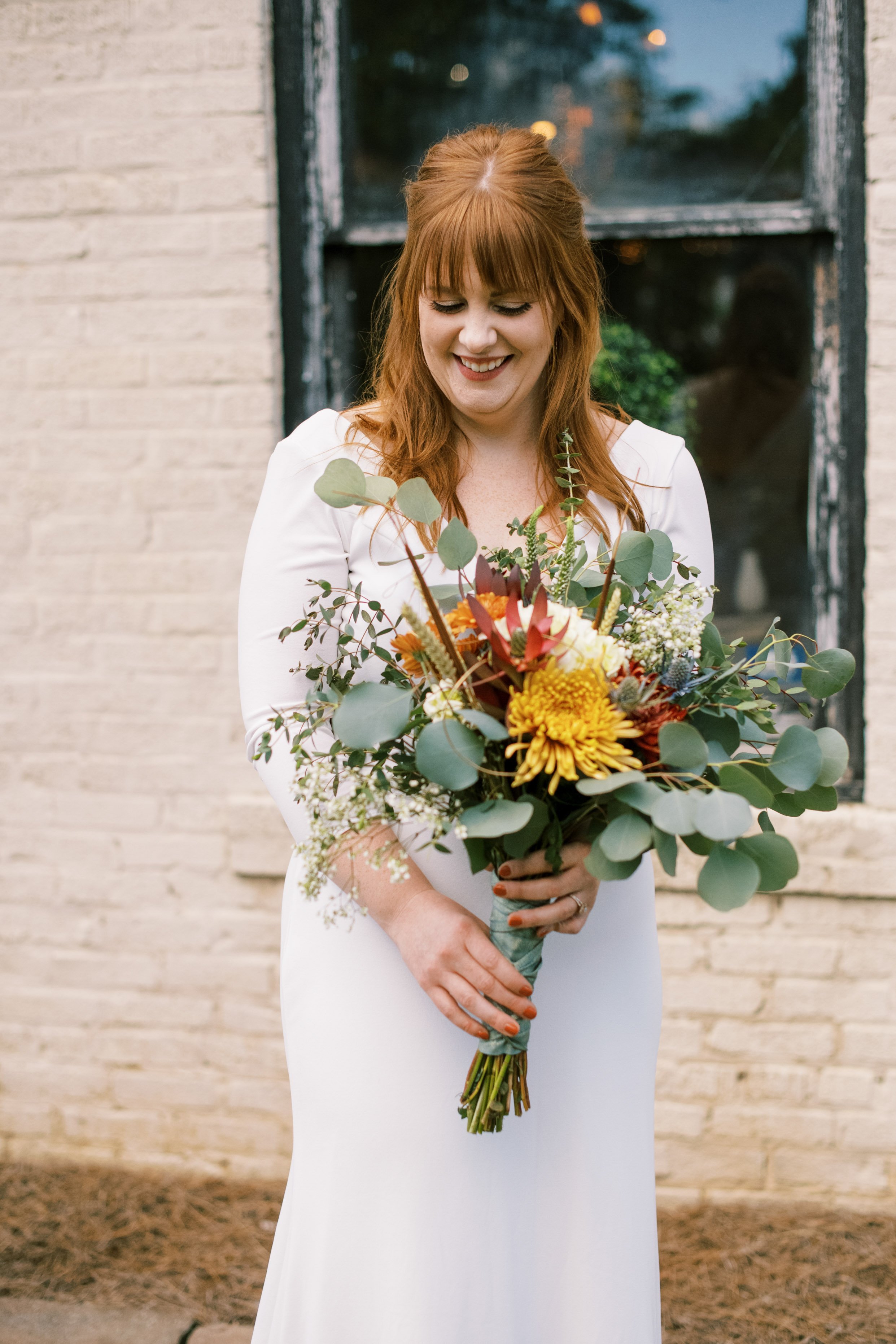 The Bride and Bouquet Wedding at The Bottle Factory Monroe NC Fancy This Photography