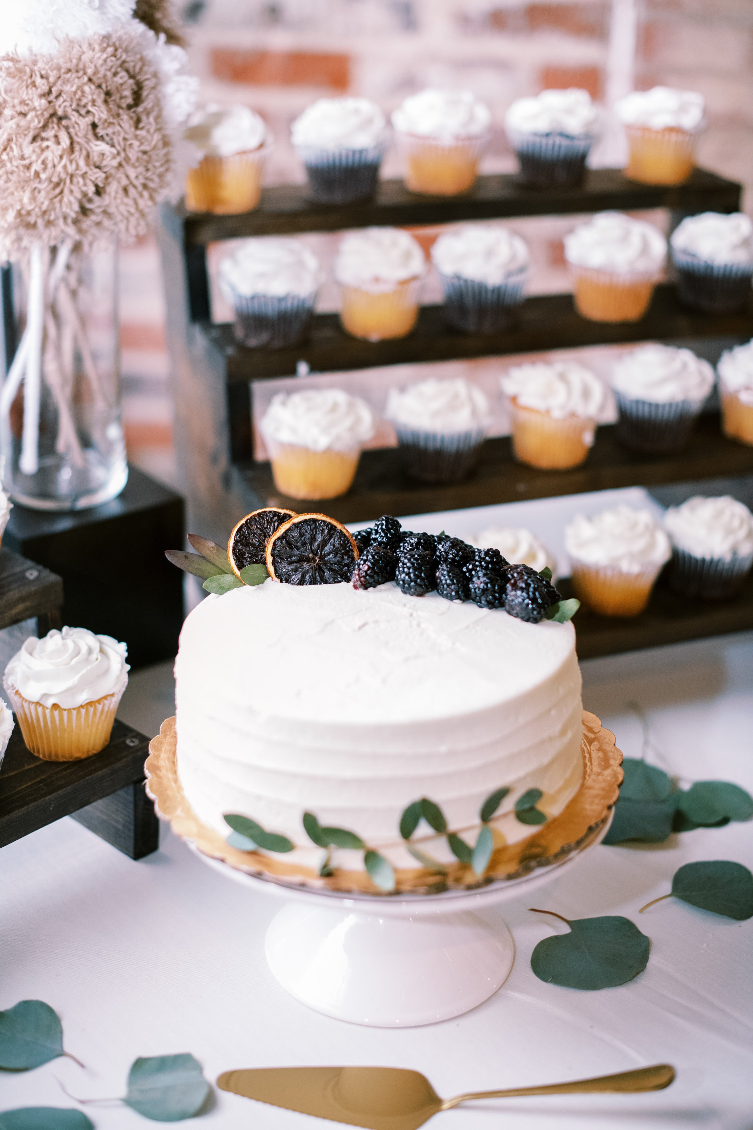 Berry Cake Wedding at The Bottle Factory Monroe NC Fancy This Photography