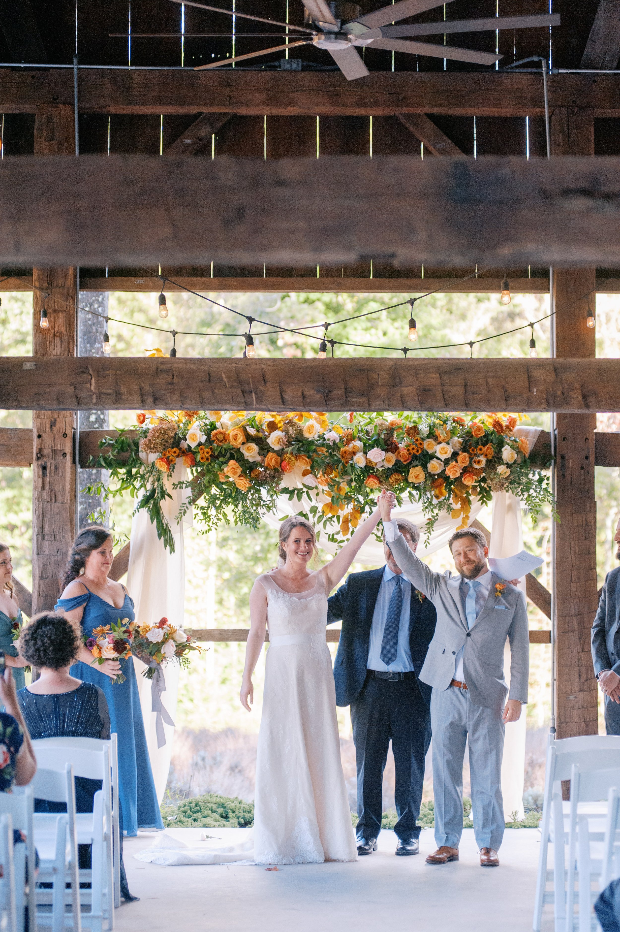 Just Married Bride Groom Lavender Oaks Farm Chapel Hill NC Wedding Fancy This Photography