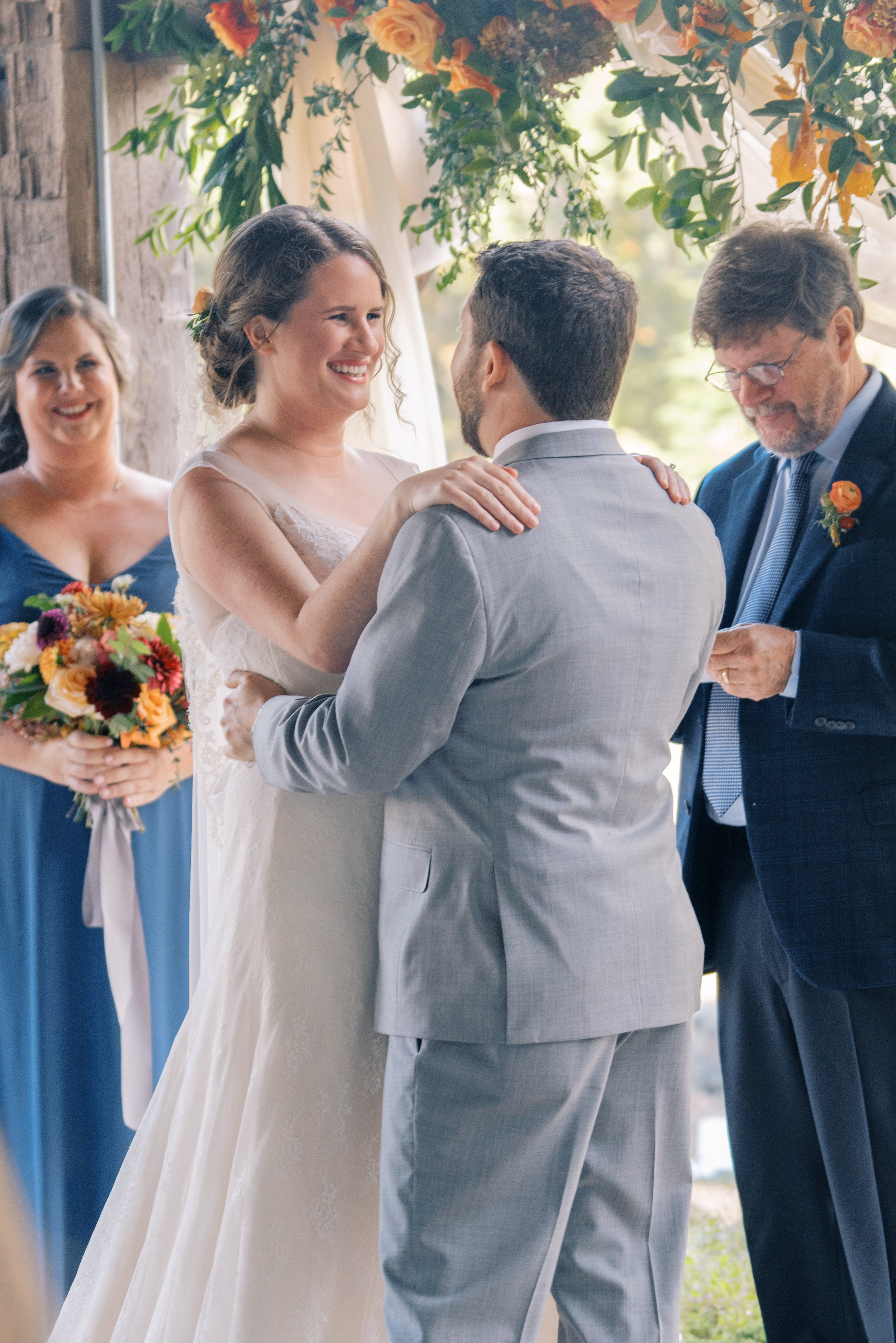 Bride and Groom Outdoor Ceremony Lavender Oaks Farm Chapel Hill NC Wedding Fancy This Photography