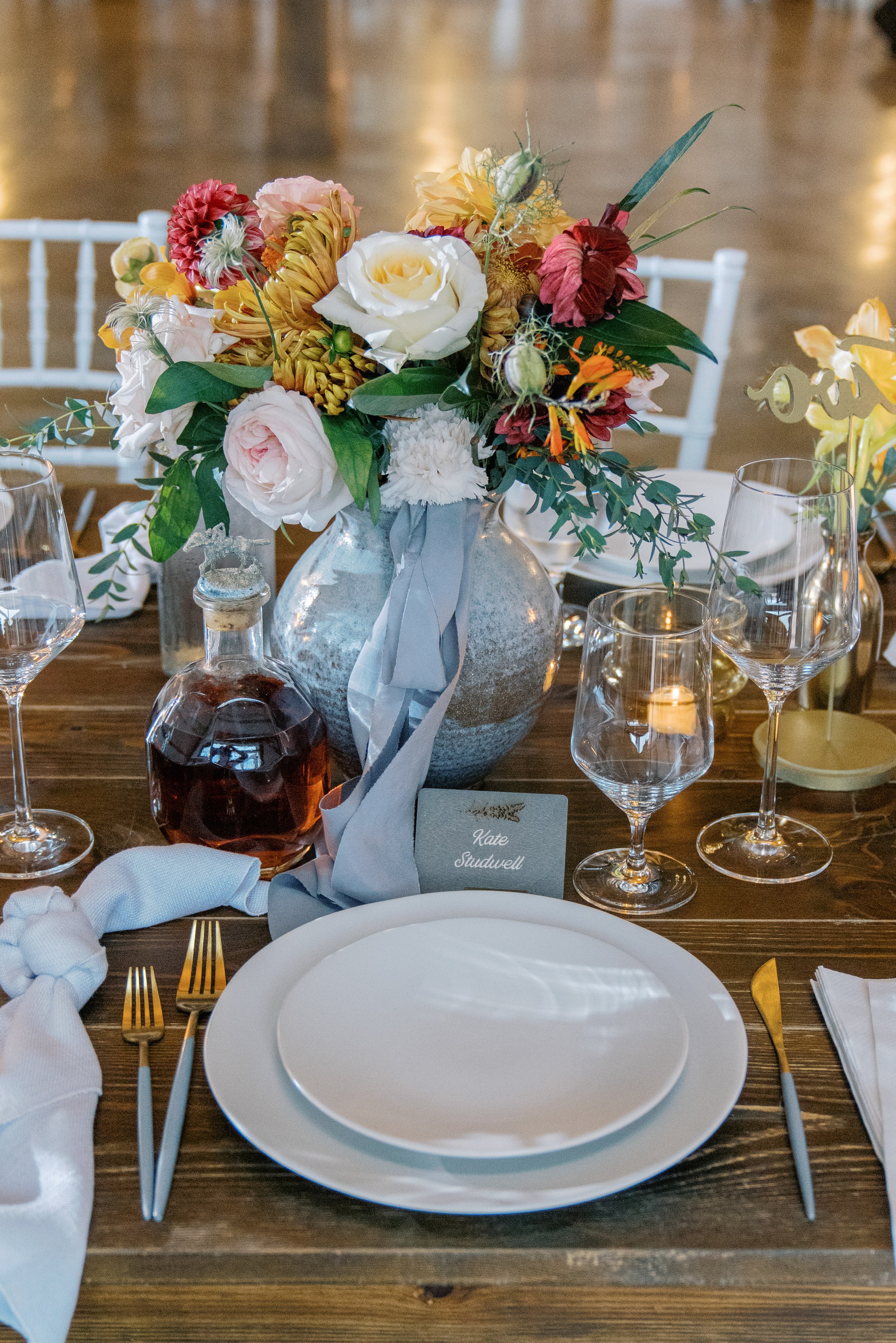 Table Setting Lavender Oaks Farm Chapel Hill NC Wedding Fancy This Photography