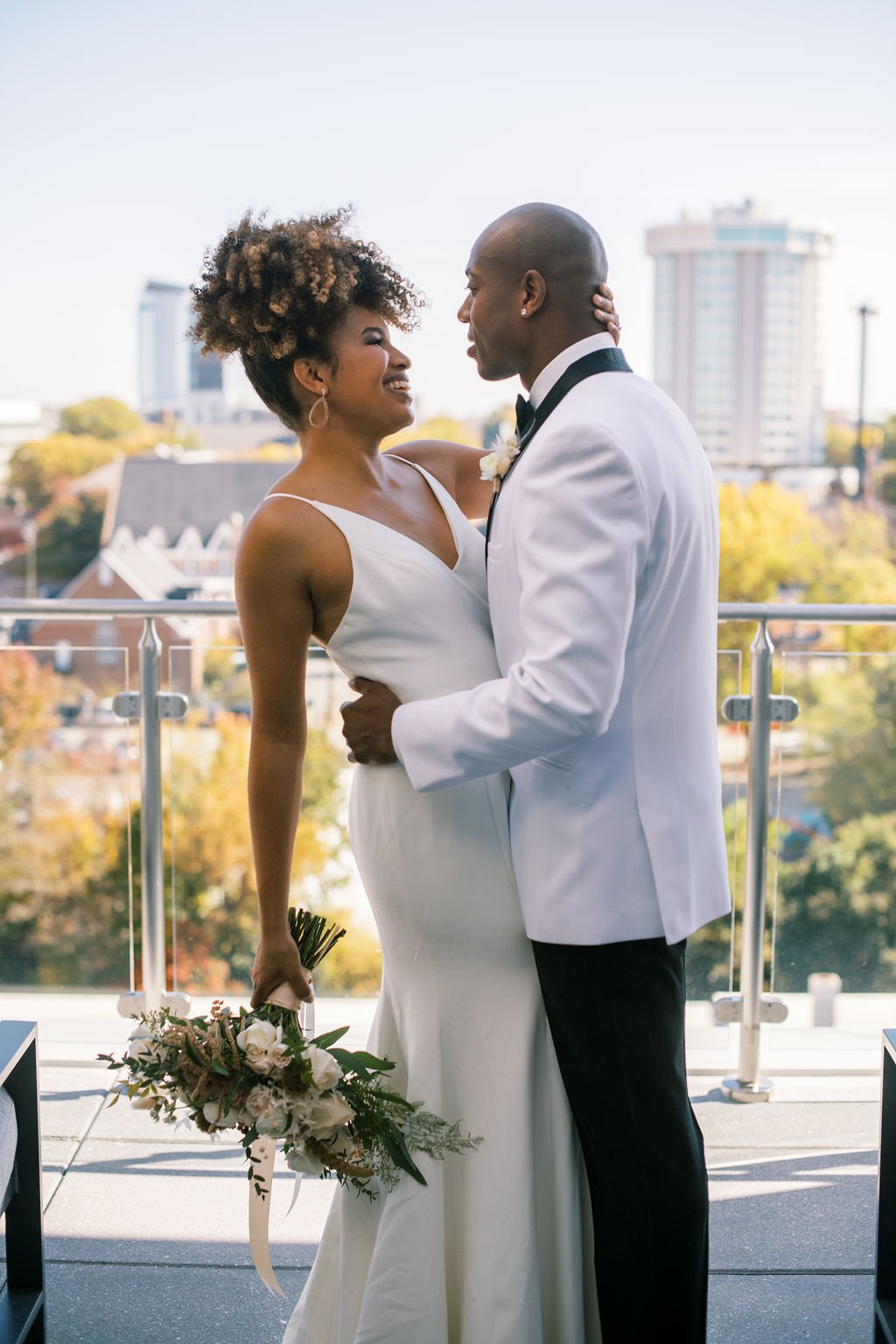 Wedding at The Willard Rooftop Lounge at AC Hotel Raleigh Downtown Fancy This Photography