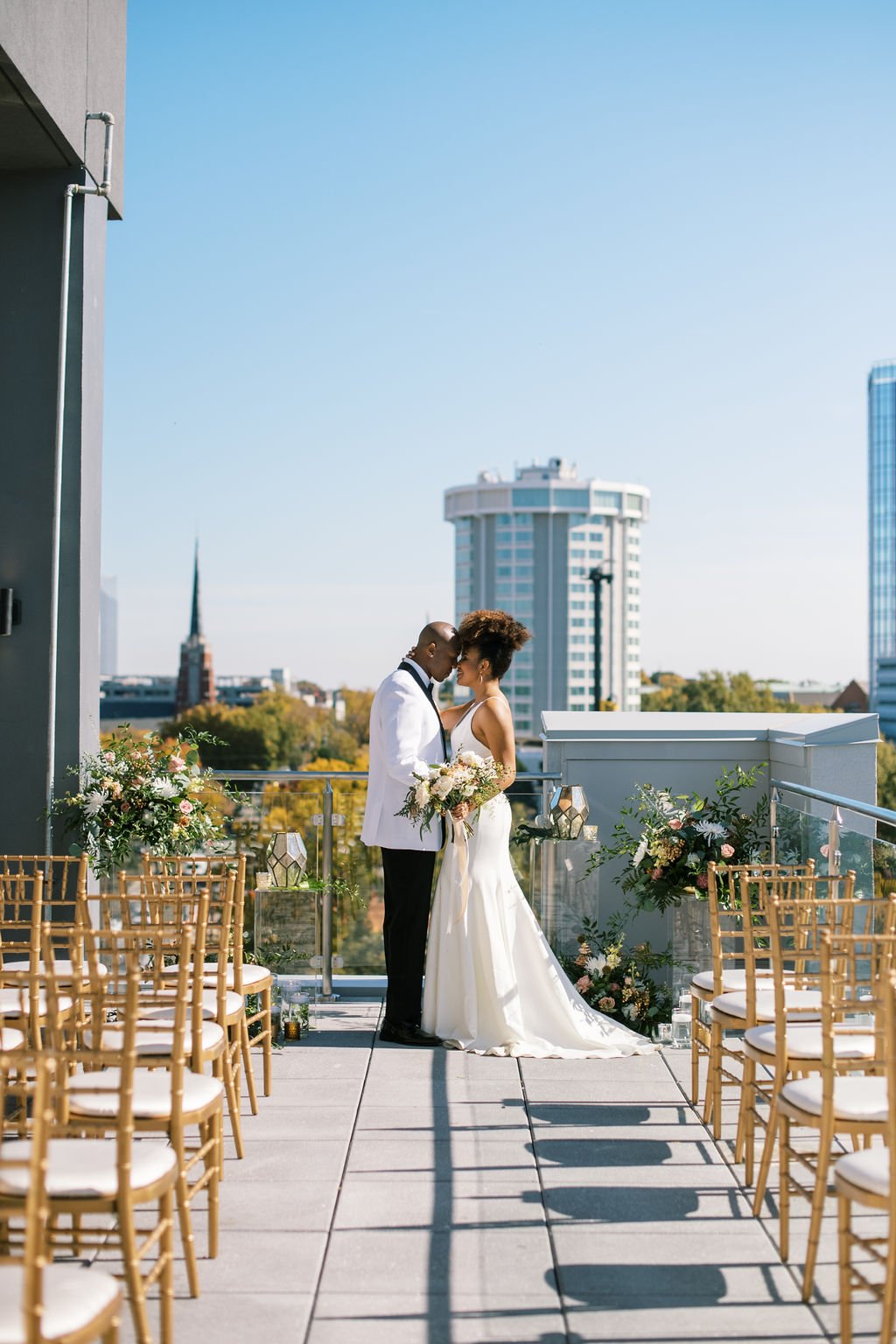 Outdoor Ceremony The Willard Rooftop Lounge at AC Hotel Raleigh Downtown Fancy This Photography