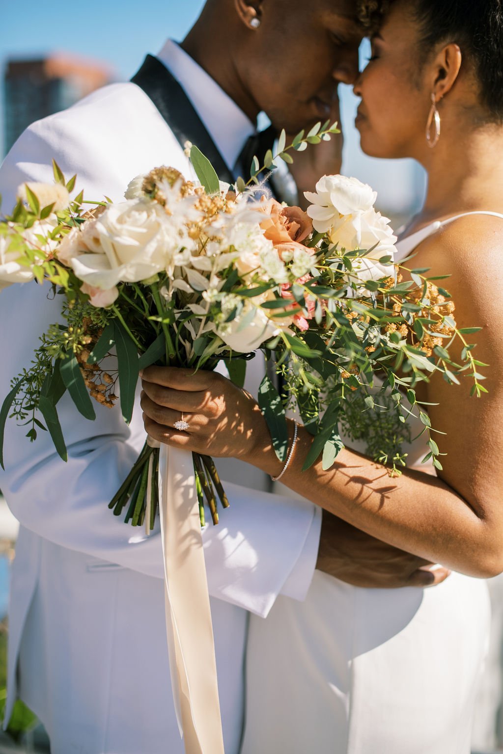 Bridal Bouquet Bloom Works The Willard Rooftop Lounge at AC Hotel Raleigh Downtown Fancy This Photography