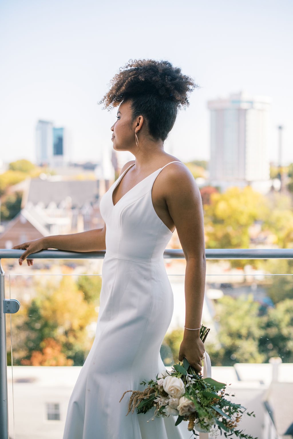 Bride The Willard Rooftop Lounge at AC Hotel Raleigh Downtown Fancy This Photography